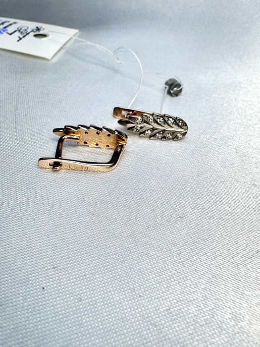 Зрлоті сережки  з діамантами