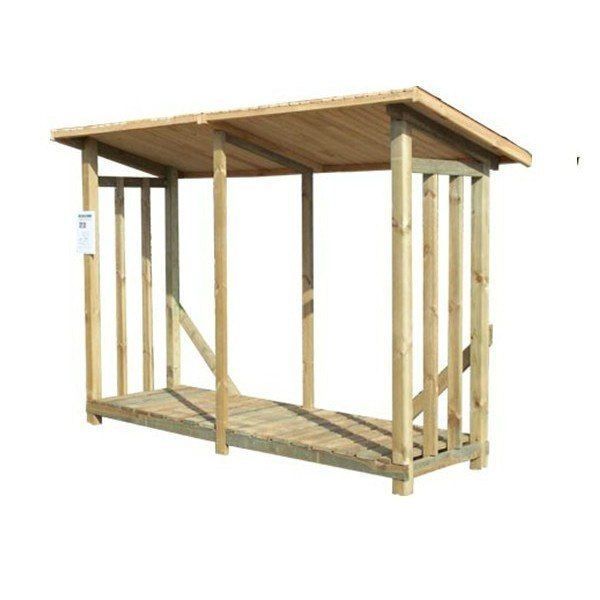 Drewutnia drewniana 300 x 90 cm poj 6m3 słupki 9x9 podłoga 28mm