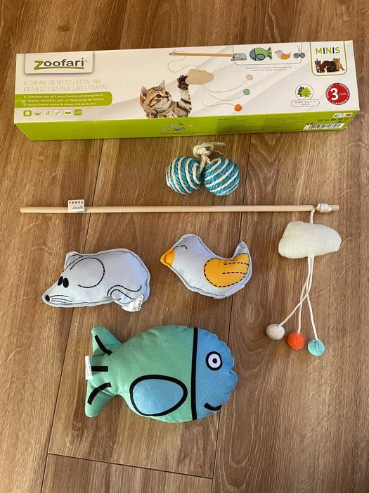 Zabawka wędka dla kota zestaw