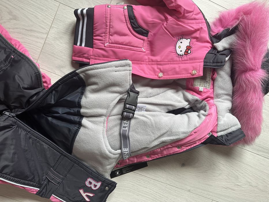 Зимовий комплект 2/3 роки Hello Kitty куртка+напівкомбінезон