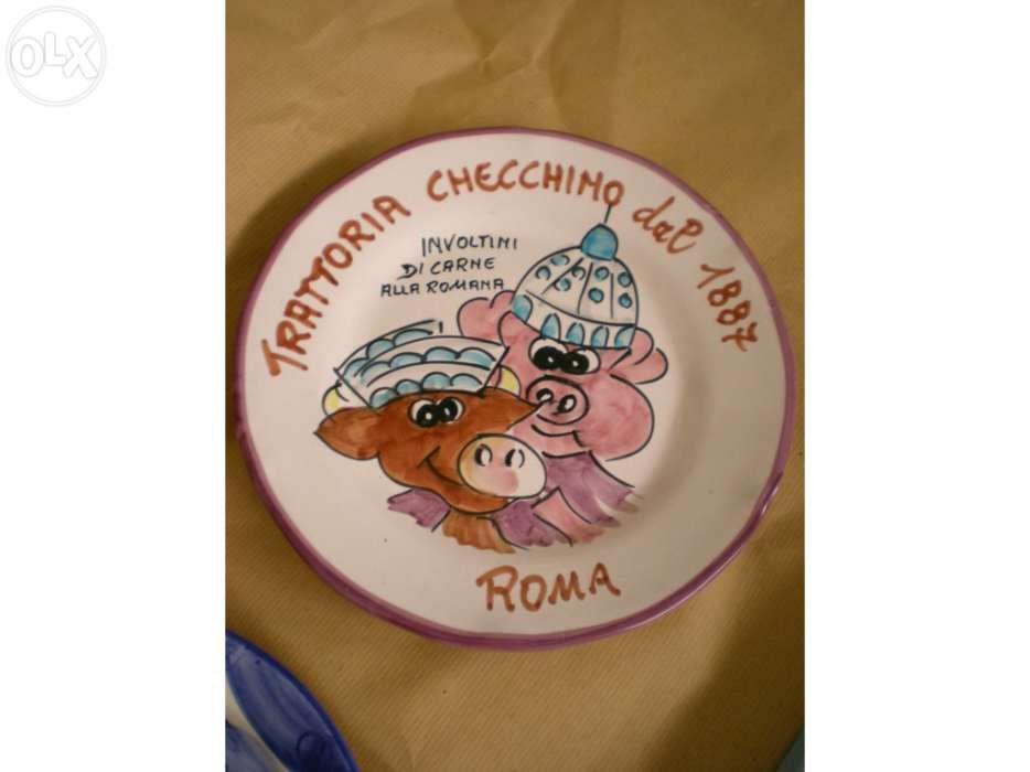 Prato de Roma pintado á mão