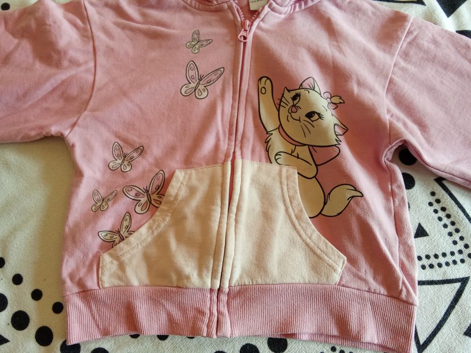 Bluza zapinana z kapturem z kotem 122 Disney