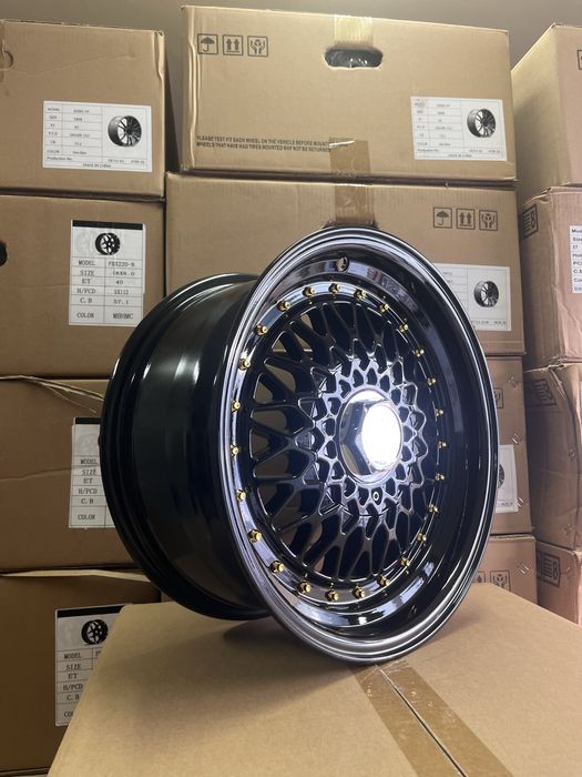 Jantes 15” 4x100 4x114.3 Novas Estilo BBS 2 cores