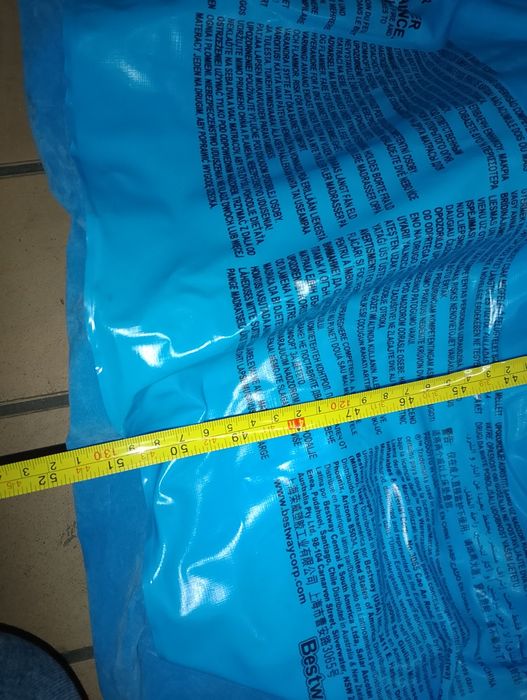 Cama insuflável cor azul