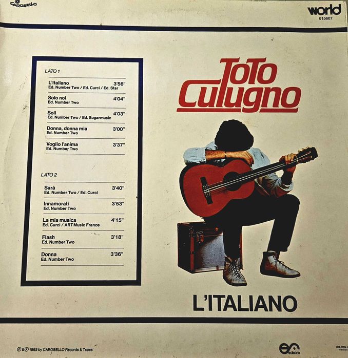 Vinil - Toto Cutugno - L'italiano