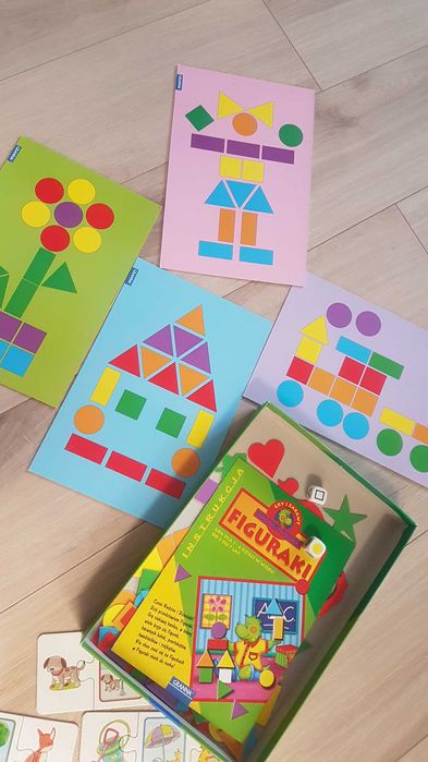 Zestaw gry puzzle dla dzieci Figuraki Granna 3 latka