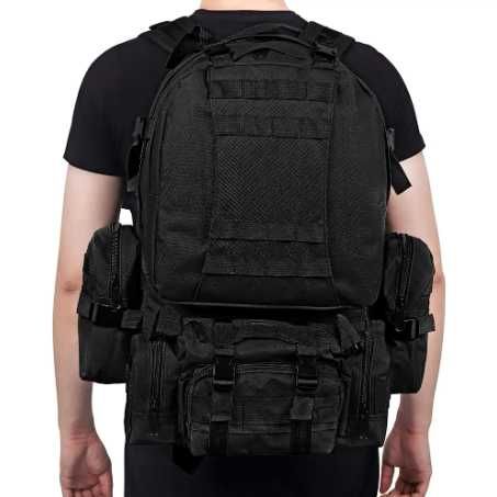 Тактичний рюкзак 55 л Армійський з підсумками MOLLE Оксфорд 600D