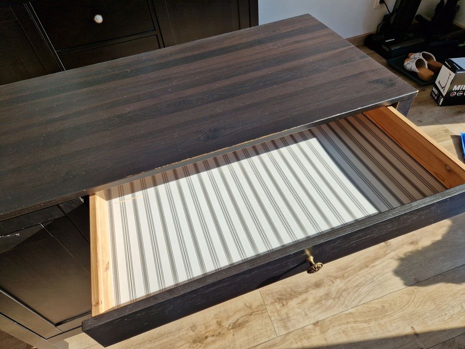 Biurko hemnes ikea 120x55 cm wenge czarny brąz