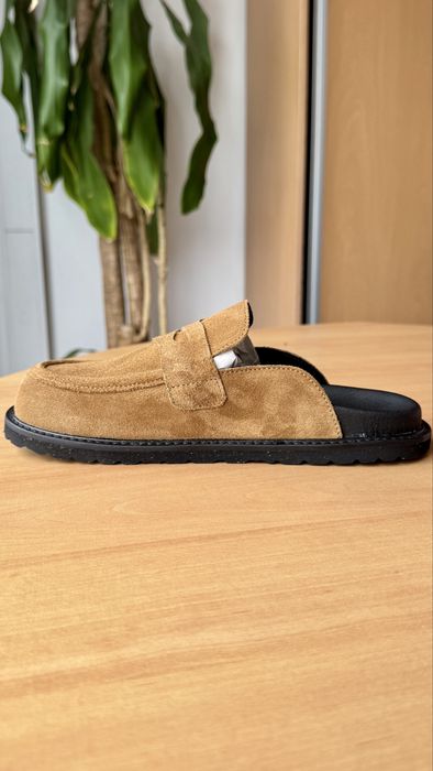 Mule em pele genuína castanho da Zafra