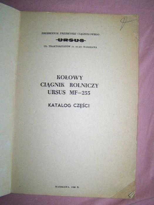 Katalog części MF 255