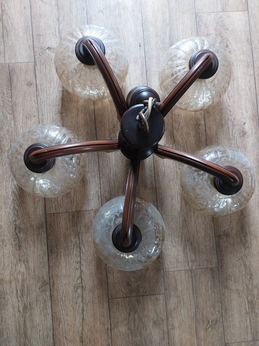 Żyrandol PRL Vintage