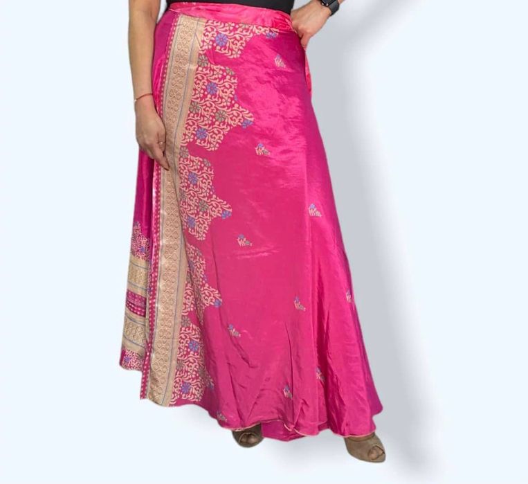 Saias reversíveis de seda indiana