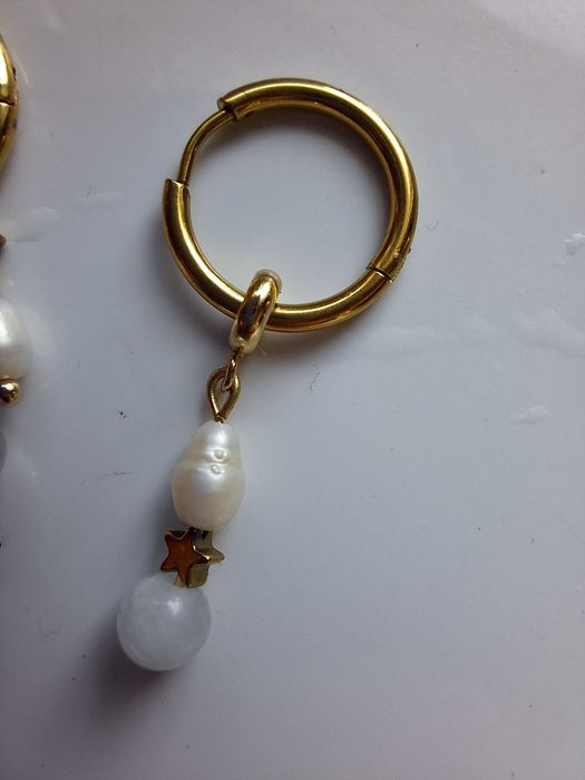 Kolczyki Sommer. Koral perła akwamaryn