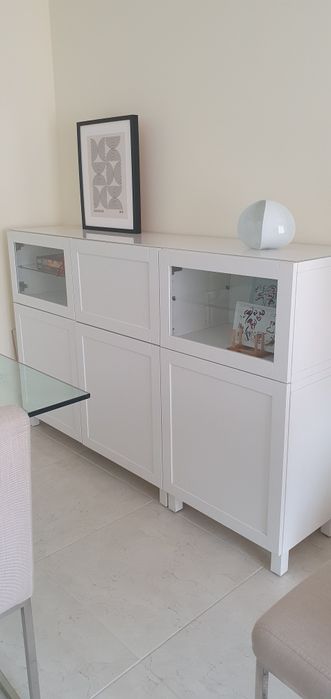 Mobiliário contemporâneo neutro como novo #aparador #besta #ikea