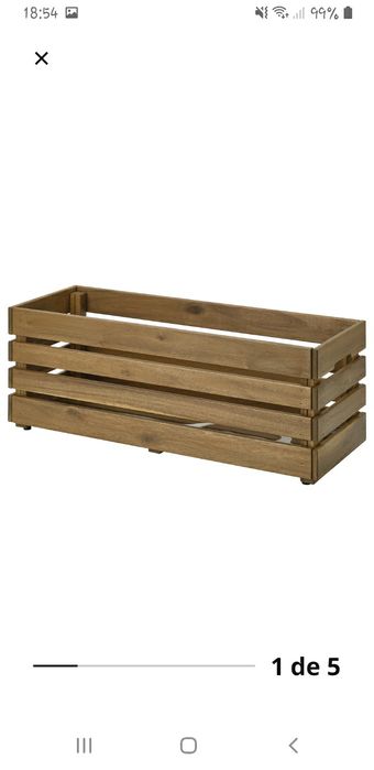 NOVO 2 Floreiras acácia IKEA preço unidade 75x27x27,madeira maciça  duradoura de exterior,VALOR FIXO,em mão,disponível a partir 27/7