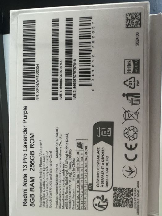 Xiaomi Redmi Note 13 Pro (Lavender Purple)