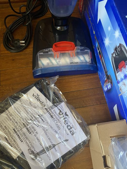 Vileda JetClean 3 em 1 – Aspira, Lava e Seca | Como Novo (Usado Apenas 1 vez).