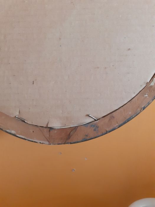 STAra rama owalna do obrazu drewno z szybą dama gratis