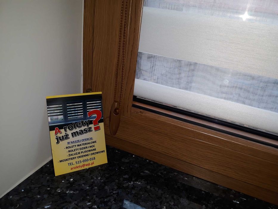 Rolety materiałowe, dzień i noc, plisy, żaluzje, moskitiery, siatki