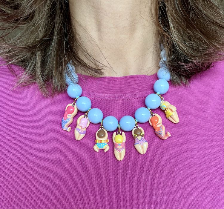 Naszyjnik surferski swimming pool pływaczki wakacje prezent spakowany