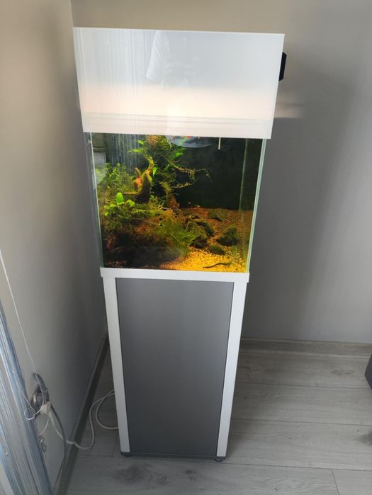 Akwarium Zestaw OptiWhite Szafka Filtr Ryby Rośliny