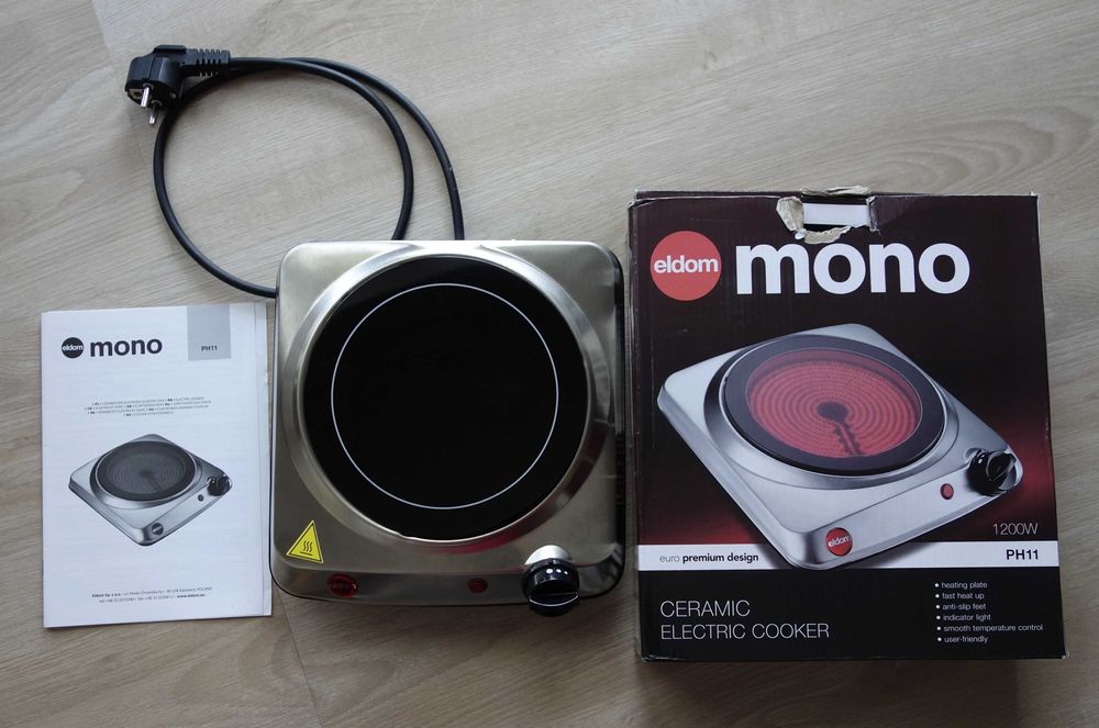 kuchenka ceramiczna pojedyńcza Eldom Mono 1200 W