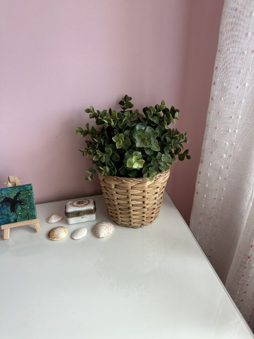 Vaso planta artificial de decoração para quarto ou escritório