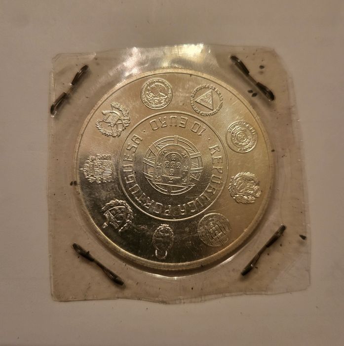 lote de 8 moedas comemorativas portugal INCM-PRATA-NOVAS EM ALVEOLO