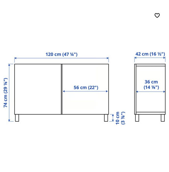 Cómoda gama besta ikea