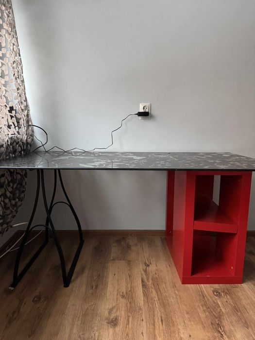 Biurko szklane, duże solidne