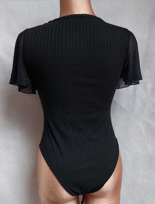 Oryginalne body prążek tiul Shein M/38 romantic goth rock
