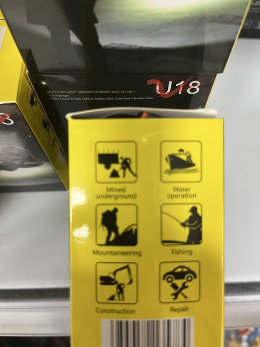 Lanterna de cabeça zoom com sensor ligar e desligar