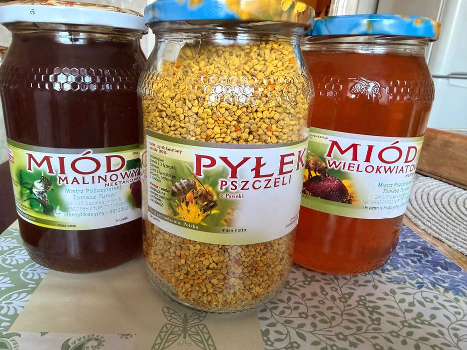 Miód i pyłek z przydomowej pasieki