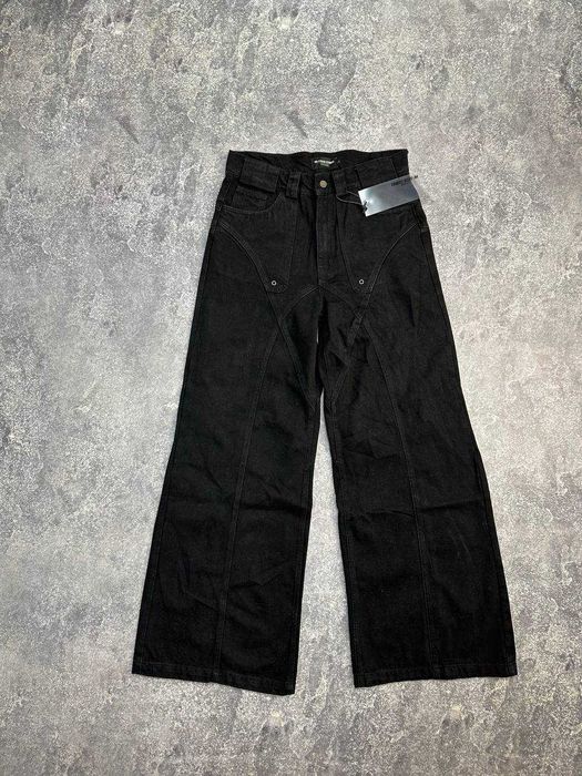 NO FAITH STUDIOS NFS baggy клеш джинси черные джинсы штаны широкі клеш