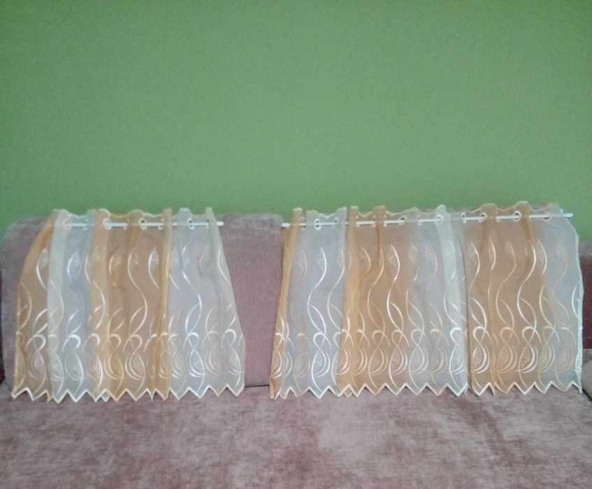 Nowe firanki na okna kuchenne. 2 sztuki