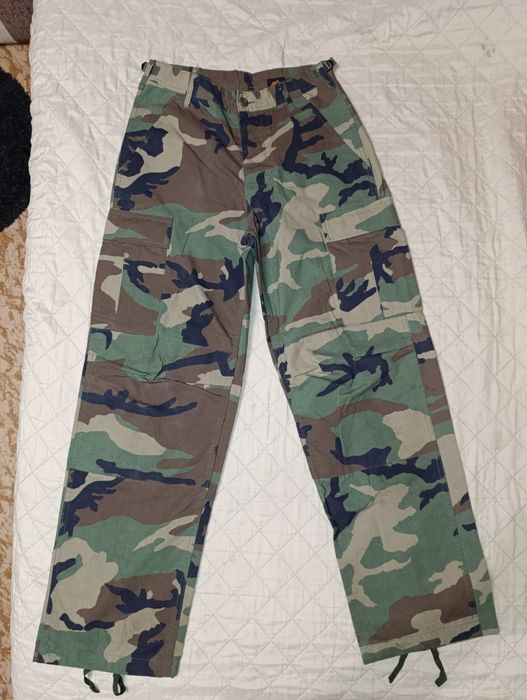 Оригинальные тактические камуфляжные штаны  Helikon tex woodland р.S L