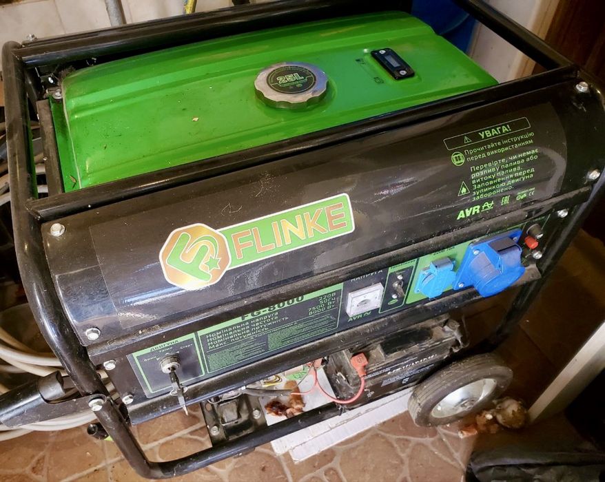 Бензиновий генератор Flinke FG-8000. 7,5 кВт. Новий. Польща