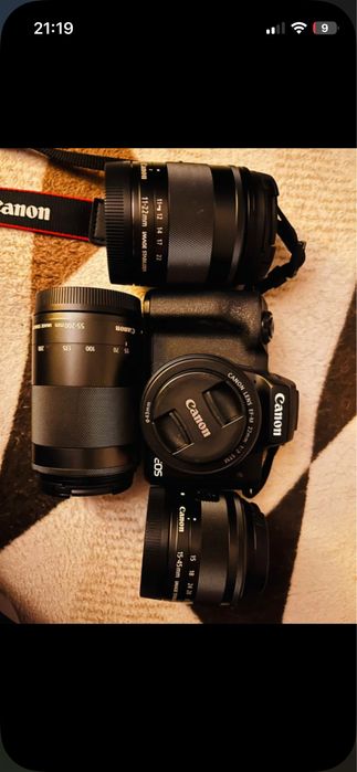 Canon m50 zestaw z obiektywami