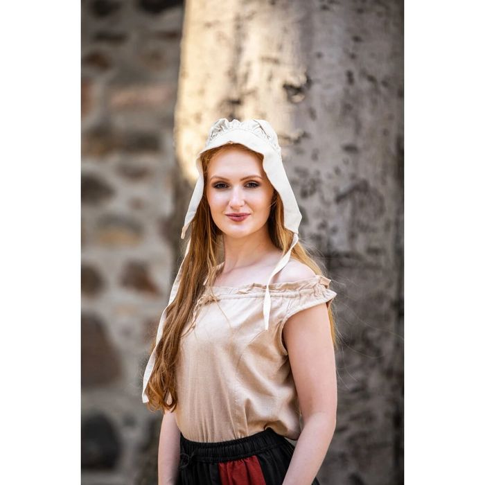Czepek Średniowieczny Naturalny "Claire"