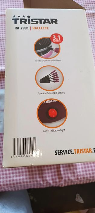 Máquina de raclette da Tristar