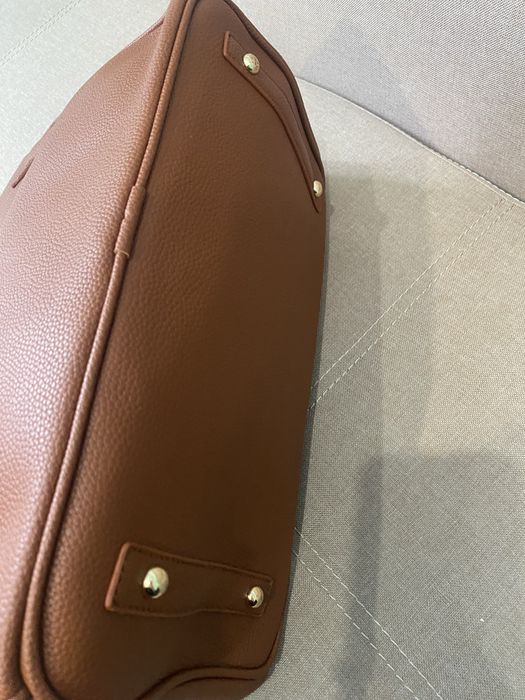 Сумка в стилі hermes birkin 35 см руда
