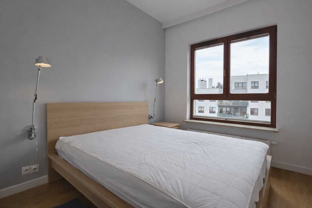 Wilanów, ciche, duży balkon, okna na patio