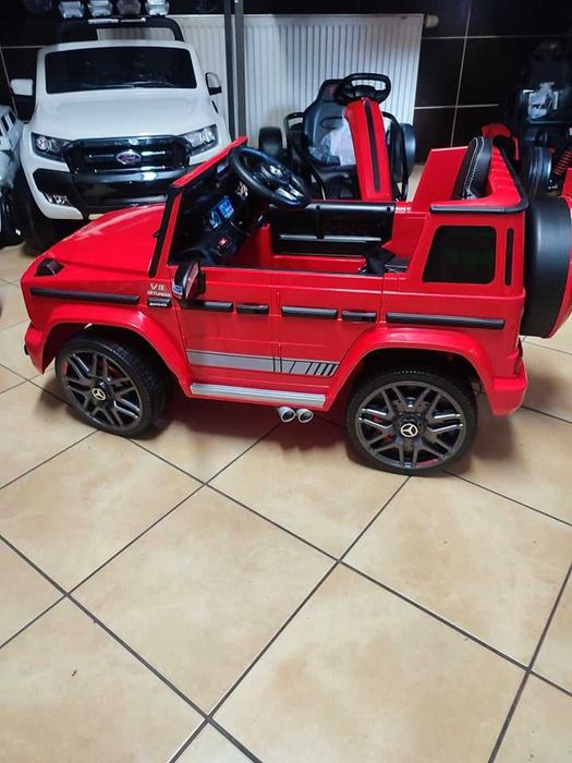 Samochód Mercedes G63 czerwony na akumulator dla dzieci