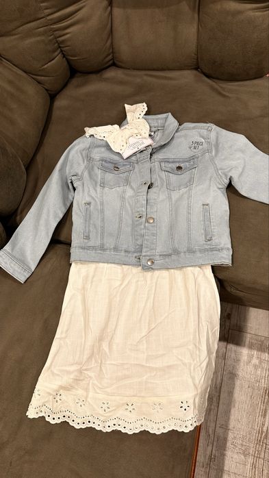 Набір джинсовка, сукня та заколка