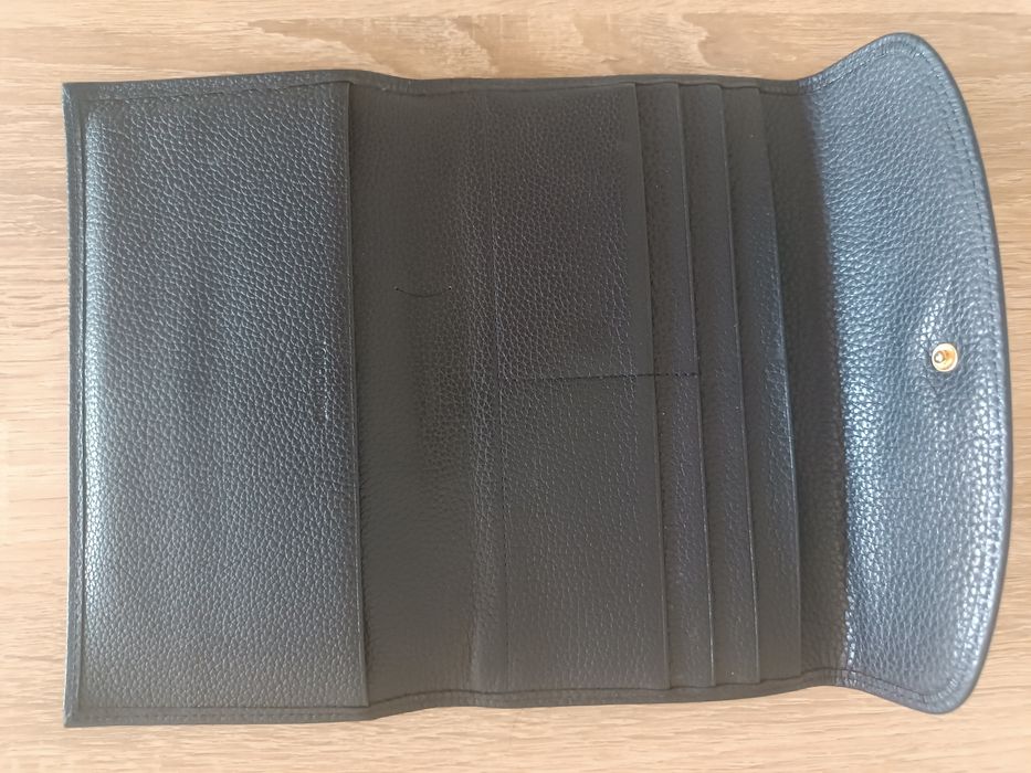 Carteira LongChamp "Lê Foulonné", Pele.(Preta)