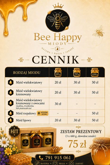 Miód pszczeli prosto z pasieki