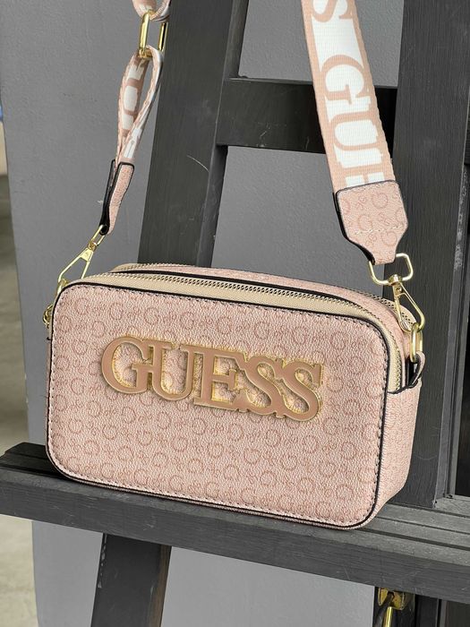Сумка женская Guess через плечо кросс боди на широком ремне Гесс