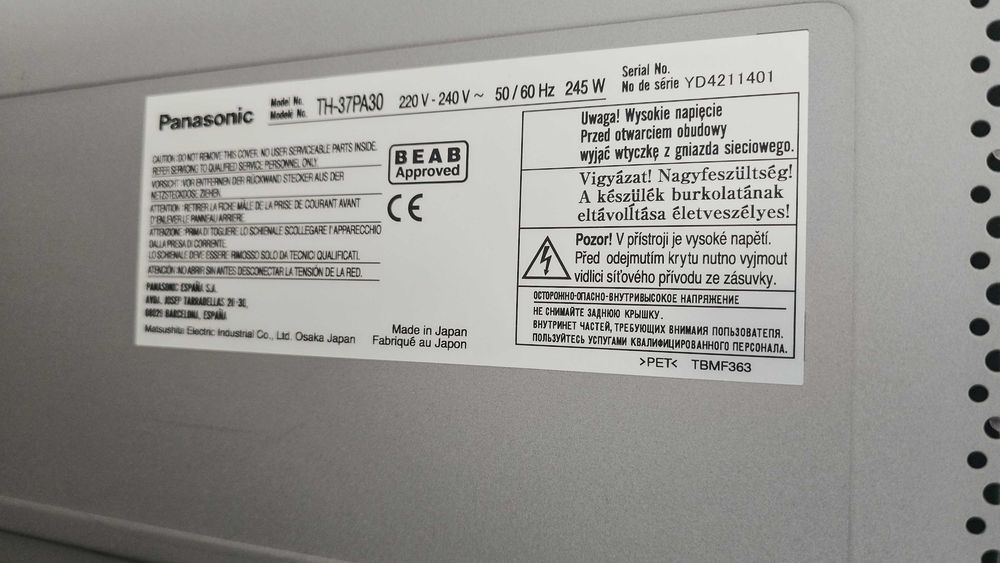TV Panasonic Viera LCD 42"