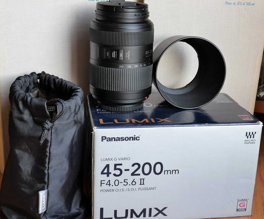 obiektyw Panasonic Lumix 45-200 Power OIS - komplet