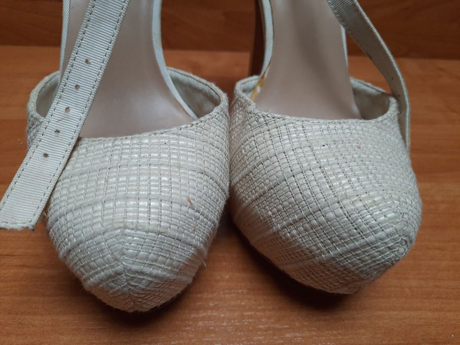 Czółenka na obcasie nude 38 szpilki slubne